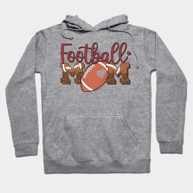 Retro Football Mom Hoodie by Myartstor 